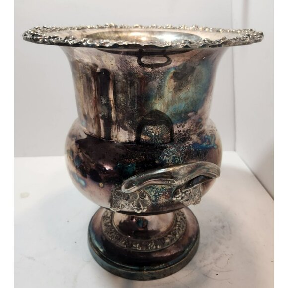 Vintage Sheridan Victorian Silverplate Ice Champagne Wine Bucket Trophy Style - Picture 4 of 16